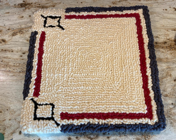 hooked wool saddle blanket