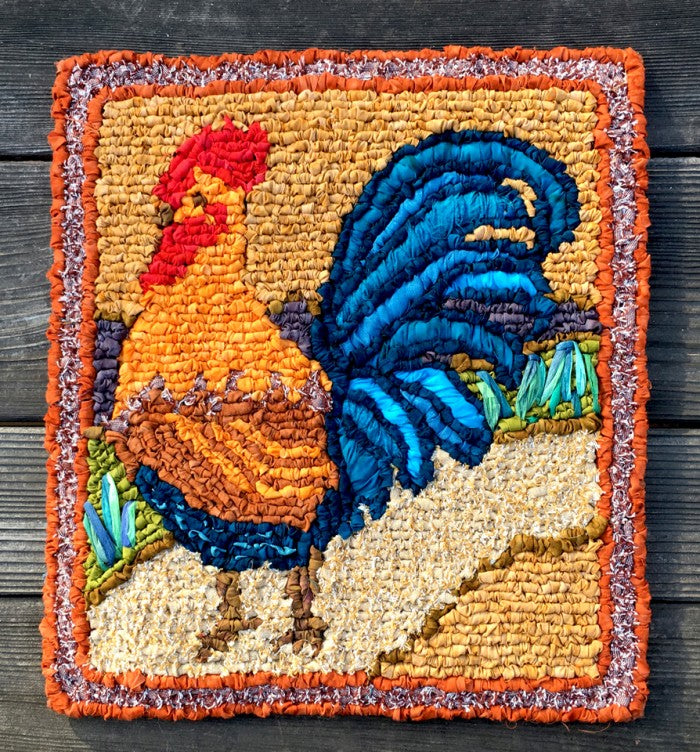 Locker Hooking a Feisty Rooster: Creating a Pattern