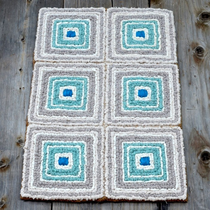 Locker Hooking a Rug with Varied Textures