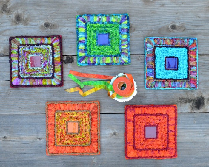 Locker Hooking Mats with Beautiful Fabrics