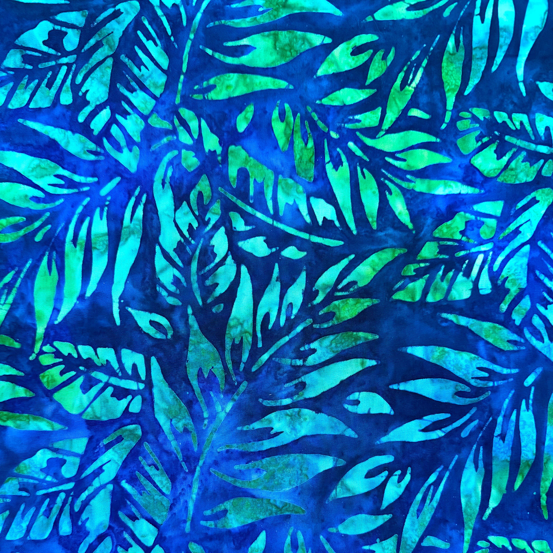 Color Crazy Hand-Dyed Cotton Fabric - Tropical Fronds