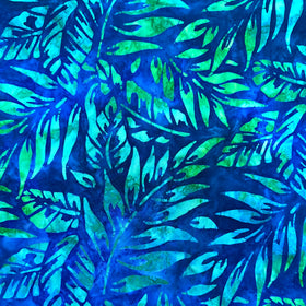 NEW! Color Crazy Hand-Dyed Cotton Fabric - Tropical Fronds