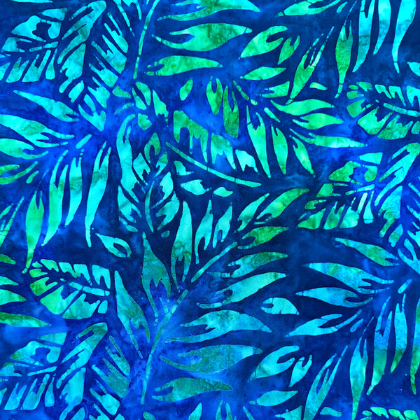 NEW! Color Crazy Hand-Dyed Cotton Fabric - Tropical Fronds