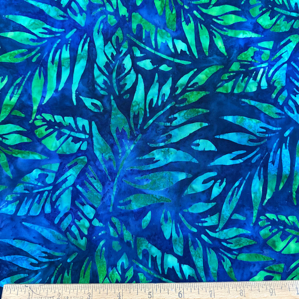 Color Crazy Hand-Dyed Cotton Fabric - Tropical Fronds