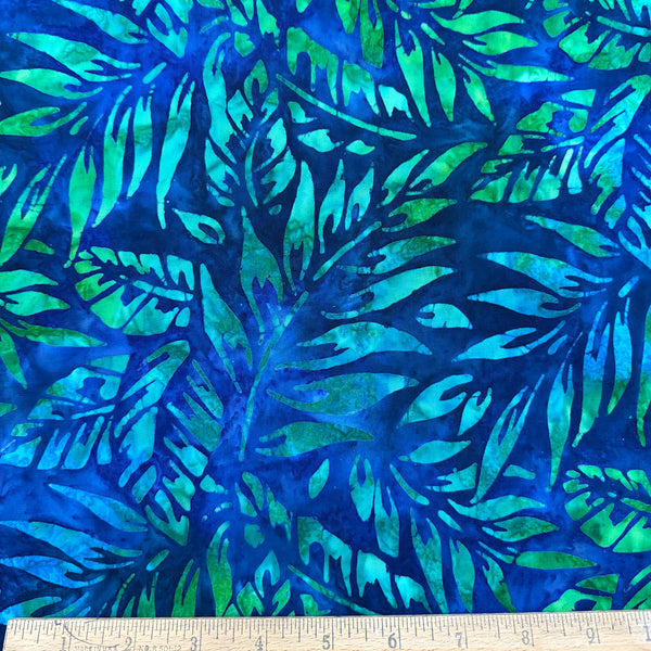 NEW! Color Crazy Hand-Dyed Cotton Fabric - Tropical Fronds