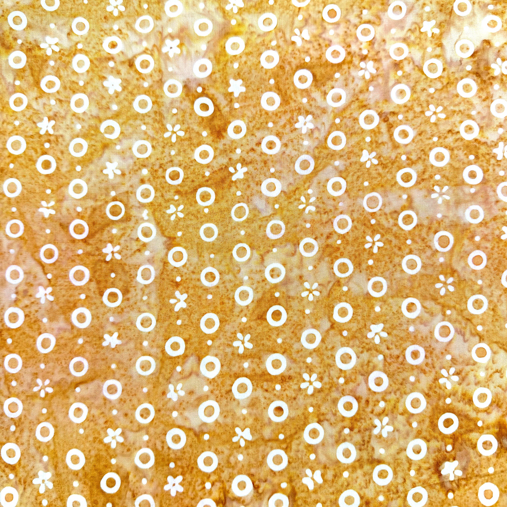 Color Crazy Hand-Dyed Cotton Fabric - Golden Bubbles