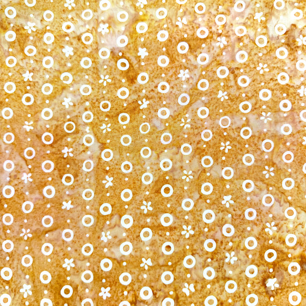 NEW! Color Crazy Hand-Dyed Cotton Fabric - Golden Bubbles
