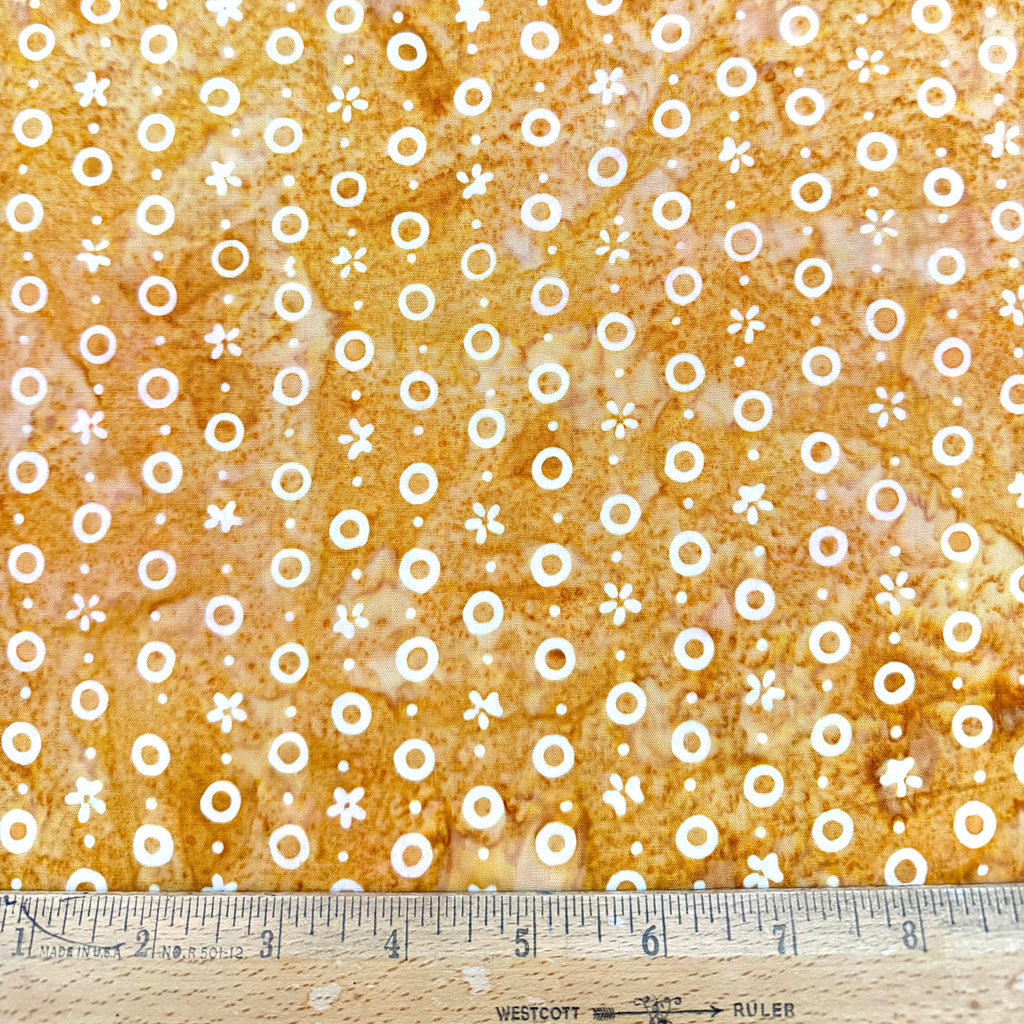 Color Crazy Hand-Dyed Cotton Fabric - Golden Bubbles