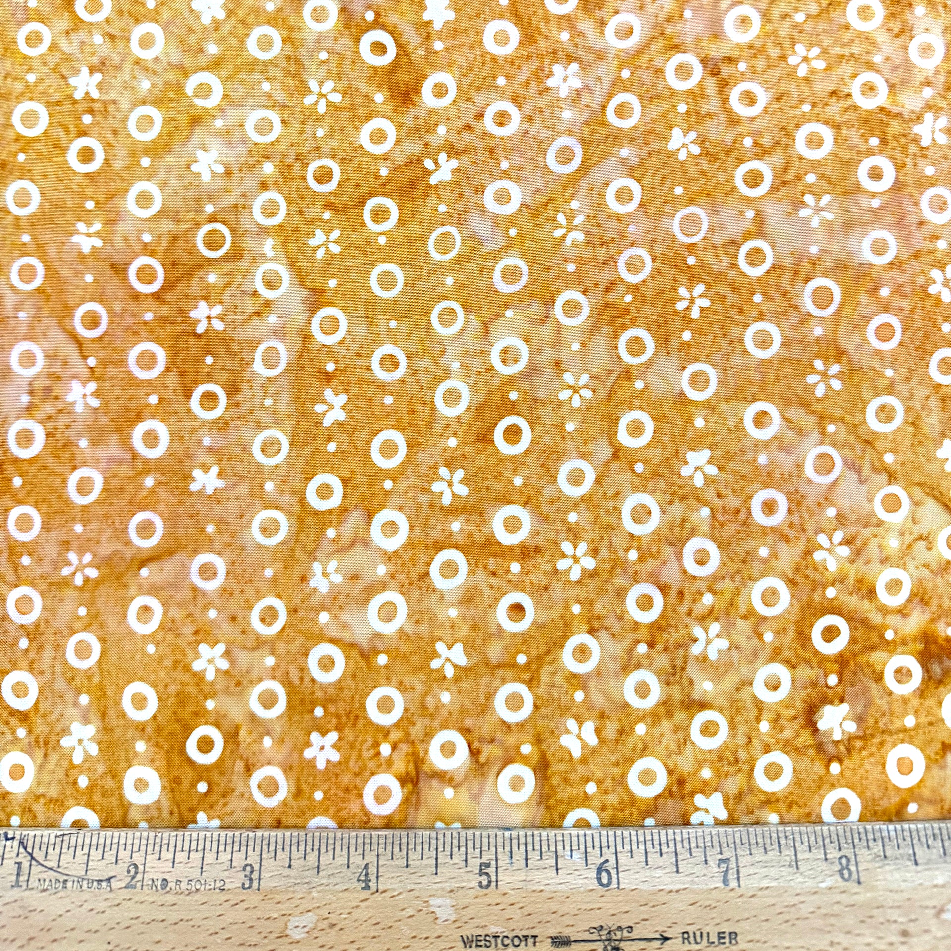 Color Crazy Hand-Dyed Cotton Fabric - Golden Bubbles