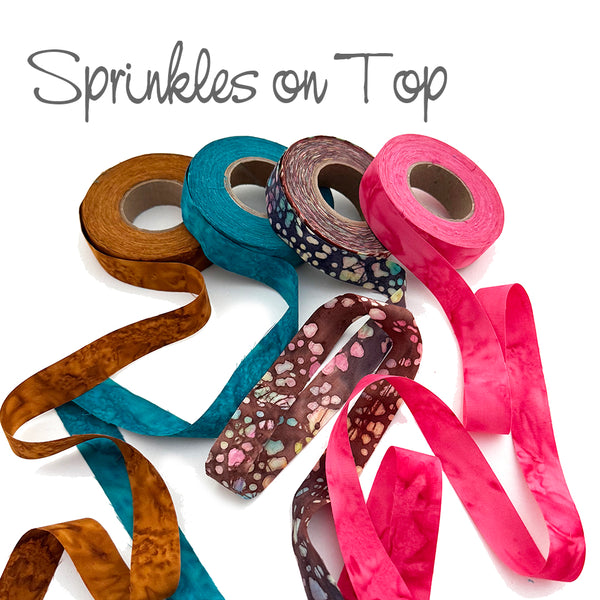 NEW! Color Crazy Fabric Strip Quartets - 3/4"w