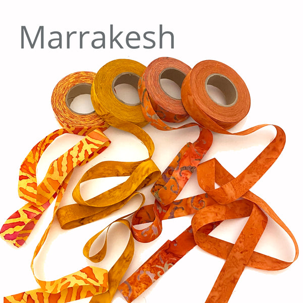 NEW! Color Crazy Fabric Strip Quartets - 3/4"w