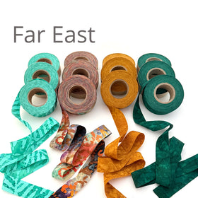 NEW! Gemstone Hues - 1"w Hand-Dyed Cotton Fabric Strip in Collections, 240 Yds. - 5 Color Options