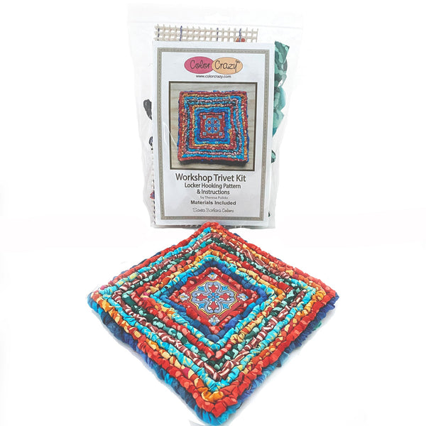 Locker hooking, trivet kit, workshop, Santa Barbara