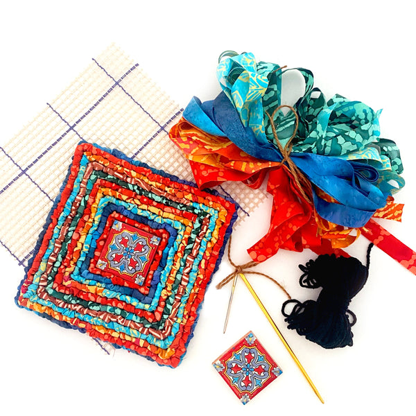 Locker hooking, trivet kit, workshop, Santa Barbara