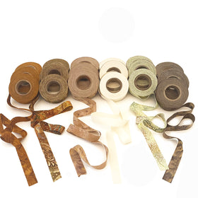 cotton fabric strips, hand-dyed, 3/4"wide, 330 yds, great for locker hooking, weaving, crochet, ribbon, gift wrap