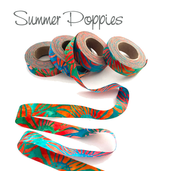 fabric strips, hand-dyed, cotton, ribbon, locker hook, weave, crochet, 3/4"w