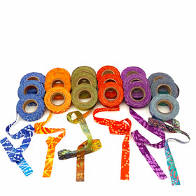 Hand-dyed fabric strips, 3/4" wide, great for locker hooking, crochet, weaving, tapestry, 270 yds