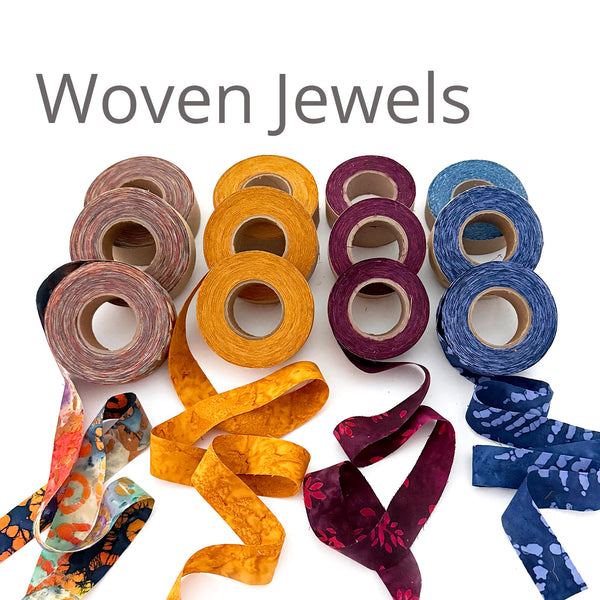 NEW! Gemstone Hues - 1"w Hand-Dyed Cotton Fabric Strip in Collections, 240 Yds. - 5 Color Options
