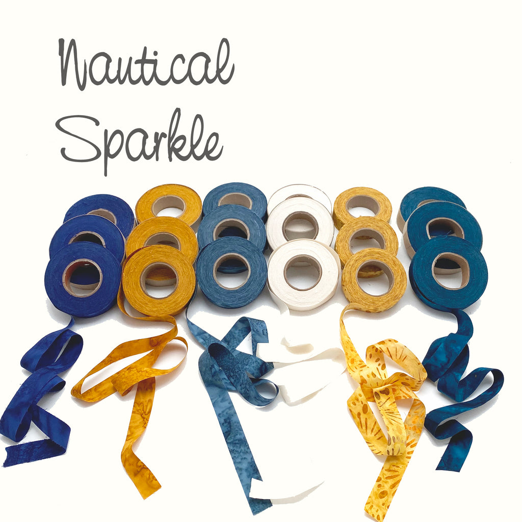 Fabric Strips Bundle - 3/4"w - Nautical Sparkle Collection, 345 yds.