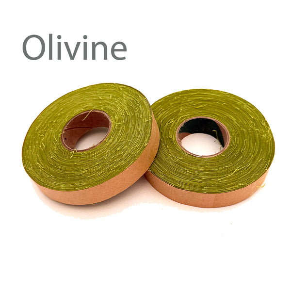 3/4"w Woven Cotton Fabric Strips in Olivine - 30 yd Spools / 90 yd Pkg