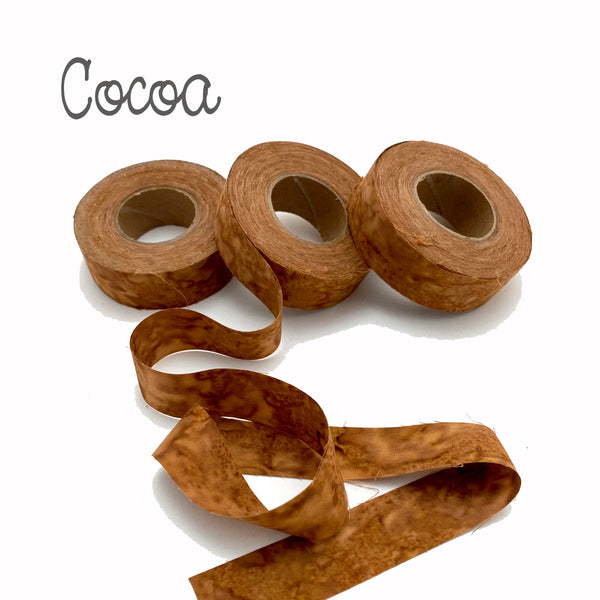 cotton fabric strips, hand-dyed, 1"wide, 60 yds, great for locker hooking, weaving, crochet, ribbon, gift wrap