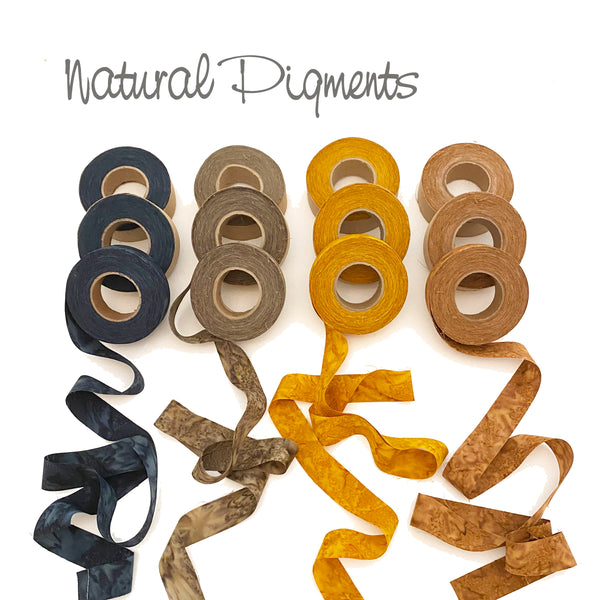 Hand-dyed fabric strips, 1" wide, great for locker hooking, crochet, weaving, tapestry, 240 yds