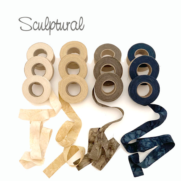 Hand-dyed fabric strips, 1" wide, great for locker hooking, crochet, weaving, tapestry, 240 yds