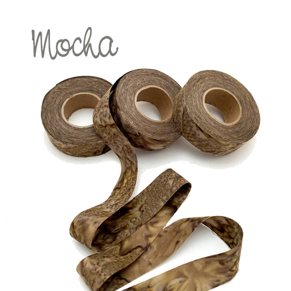 cotton fabric strips, hand-dyed, 1"wide, 60 yds, great for locker hooking, weaving, crochet, ribbon, gift wrap