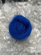 Royal Blue dyed Corriedale wool top roving