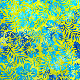 NEW! Color Crazy Hand-Dyed Cotton Fabric - Spring Fronds