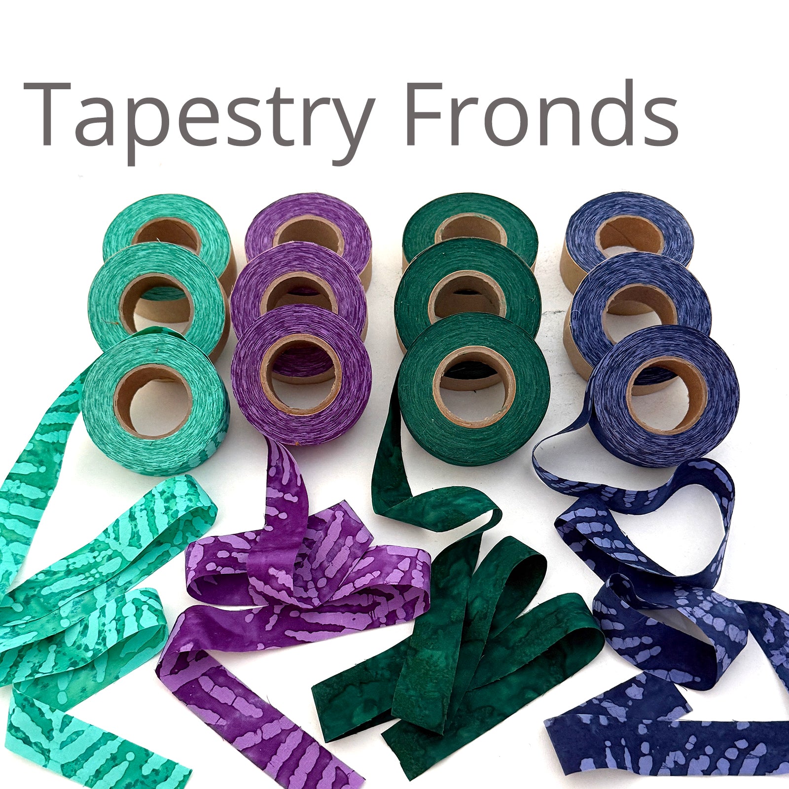 NEW! Gemstone Hues - 1"w Hand-Dyed Cotton Fabric Strip in Collections, 240 Yds. - 5 Color Options