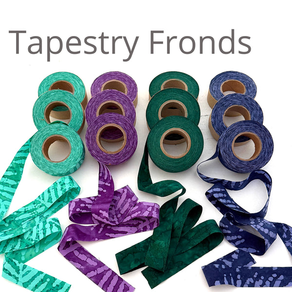 NEW! Gemstone Hues - 1"w Hand-Dyed Cotton Fabric Strip in Collections, 240 Yds. - 5 Color Options