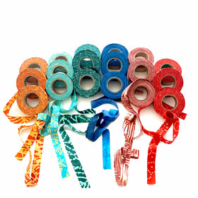 cotton fabric strips, hand-dyed, ribbon, 260 yds, crochet, yarn, fiber, great for locker hooking, locker hook, weaving