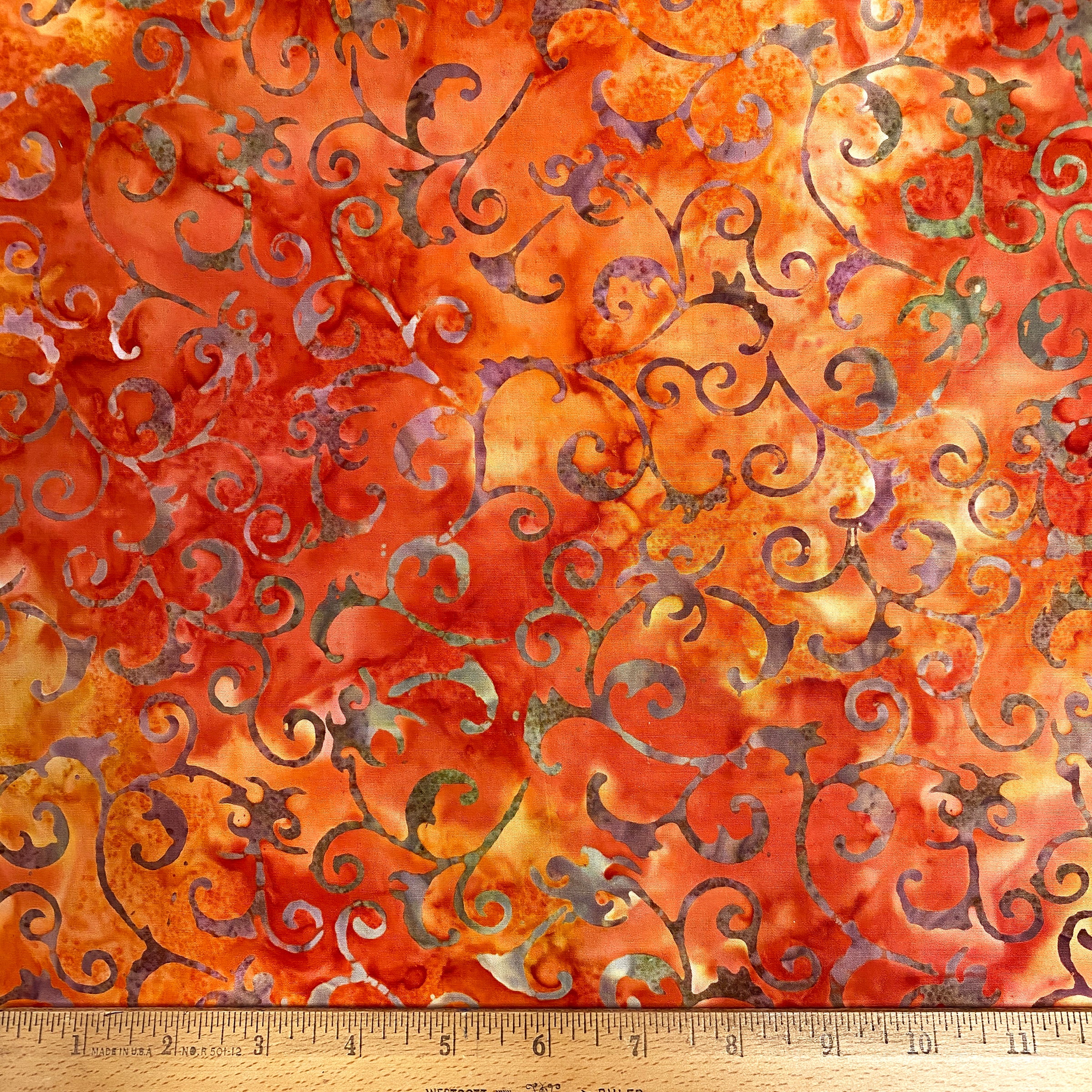 Color Crazy Hand-Dyed Cotton Fabric - Autumn Filigree