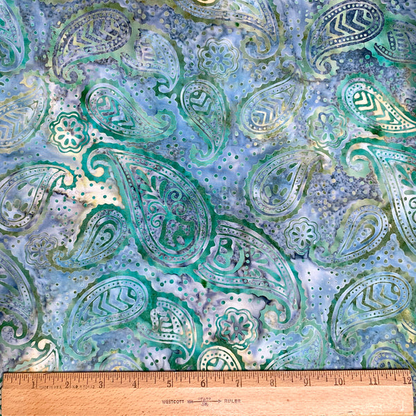 Color Crazy Hand-Dyed Cotton Fabric - Paisley Sea Shells