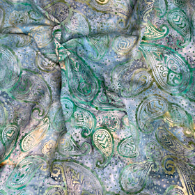 Color Crazy Hand-Dyed Cotton Fabric - Paisley Sea Shells