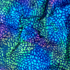 Color Crazy Hand-Dyed Cotton Fabric - Tropical Mosaic