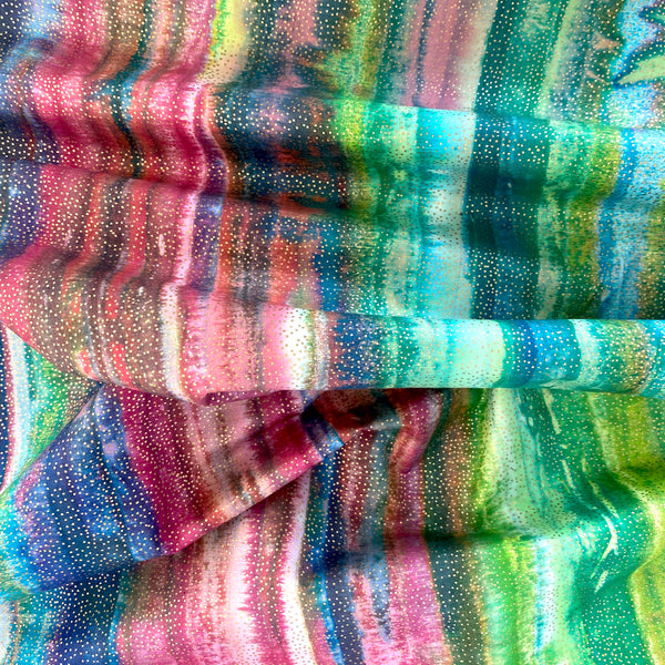Color Crazy Hand-Dyed Cotton Fabric - Multi-Melon Layers