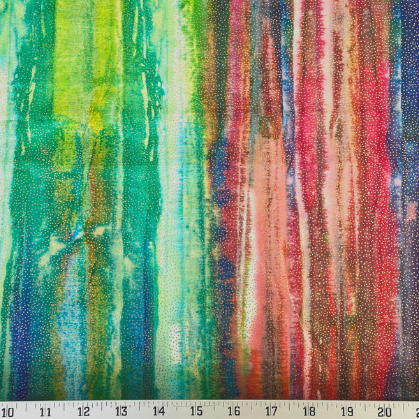 Color Crazy Hand-Dyed Cotton Fabric - Multi-Melon Layers