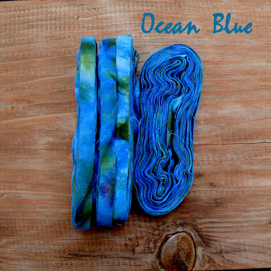 Color Crazy Velvety Fabric Strips - 1/2"w, Hand-Dyed