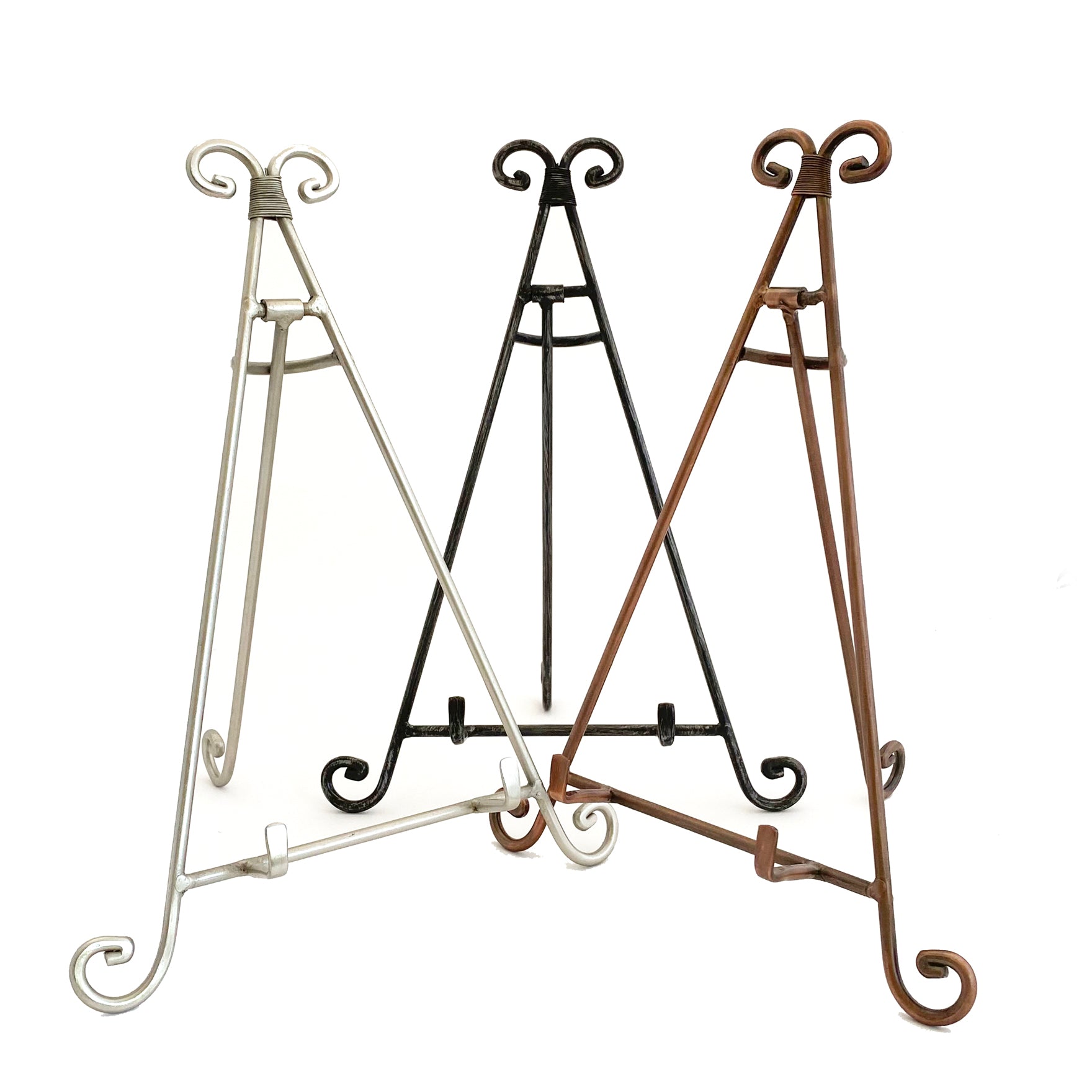 Zeckos Wrought Iron Display Picture Easel Decorative Holder 50 inch