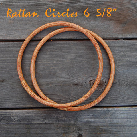 Hand Crafted Rattan Purse Handles - 6 5/8"