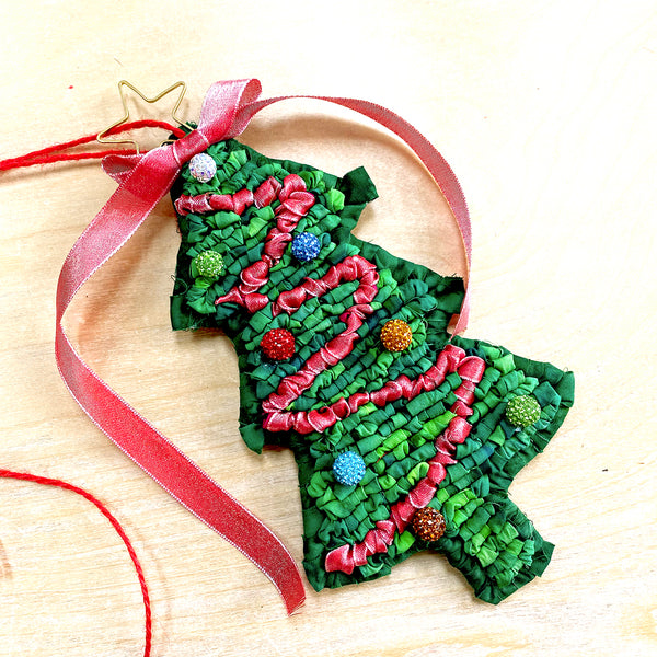 locker hook, Christmas tree, kit, locker hooking kit, craft kit, xmas, rug hooking, gift, holiday, ornament, 