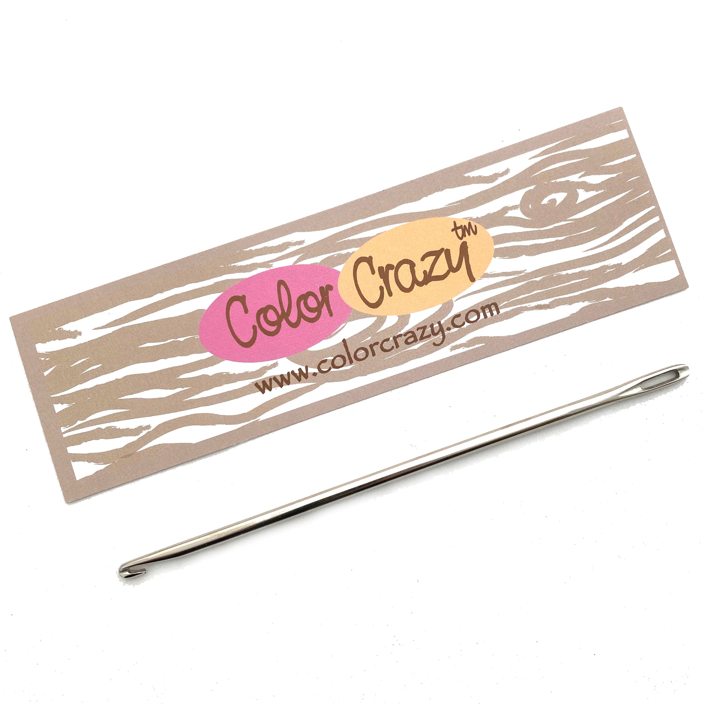 locker hook, steel, locker hooking needle, locker hook crochet, 6 1/2", color crazy