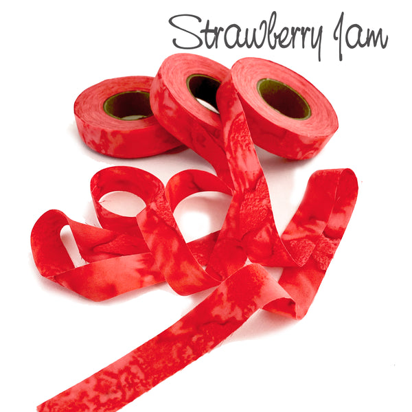 fabric strips, hand-dyed, cotton, ribbon, locker hook, weave, crochet, 3/4"w