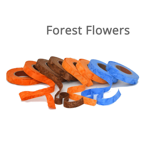 1/2" wide fabric strips, ribbon for locker hooking, weaving, knitting, crochet, journaling