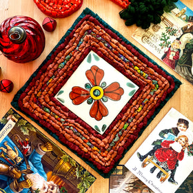 locker hooking, kit, rug kit, craft kit, Christmas kit, fabric kit, locker hook, rug canvas