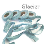 Hand-dyed fabric strips, great for locker hooking, crochet, weaving