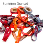 fabric strips, hand-dyed, cotton, locker hooking, weaving, crochet, knitting