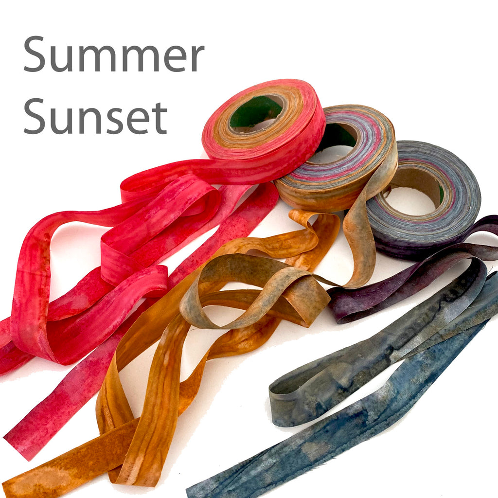 fabric strips, hand-dyed, cotton, locker hooking, weaving, crochet, knitting
